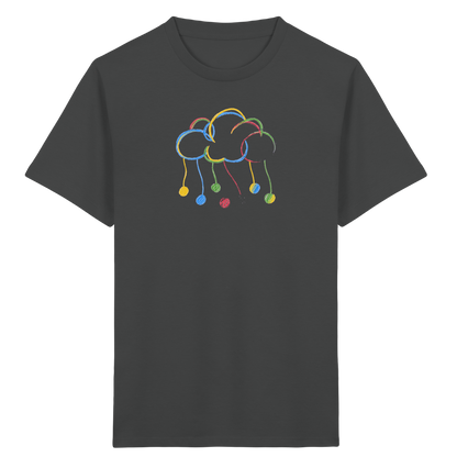 Bunte Farbpunkt Wolke - Kinder Bio T-Shirt