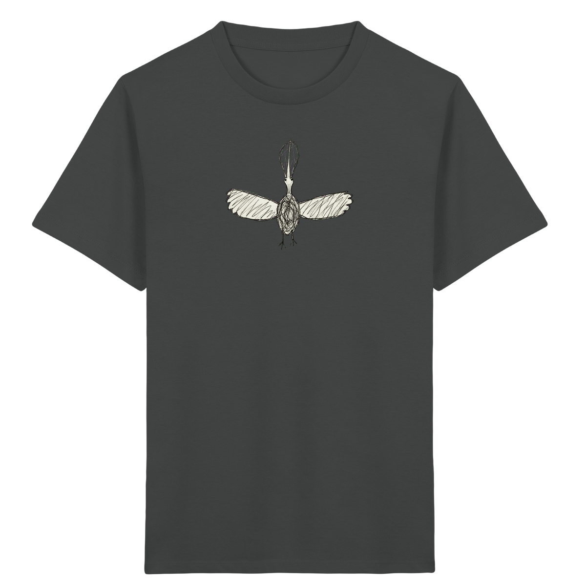 Pelikan von oben gezeichnet - Kinder Bio T-Shirt