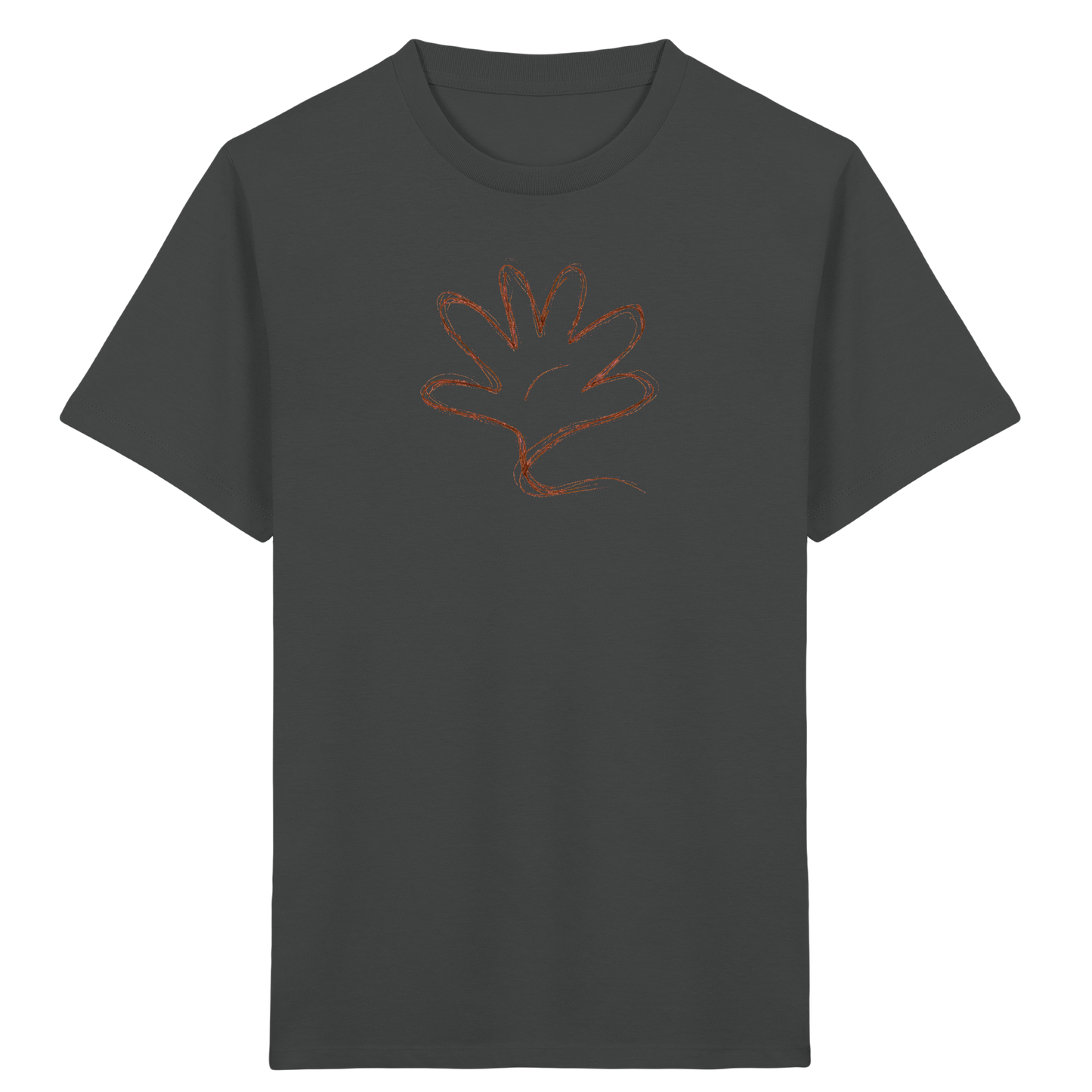 Kakaobraune Schlingenhand Kinder Shirt - Kinder Bio T-Shirt