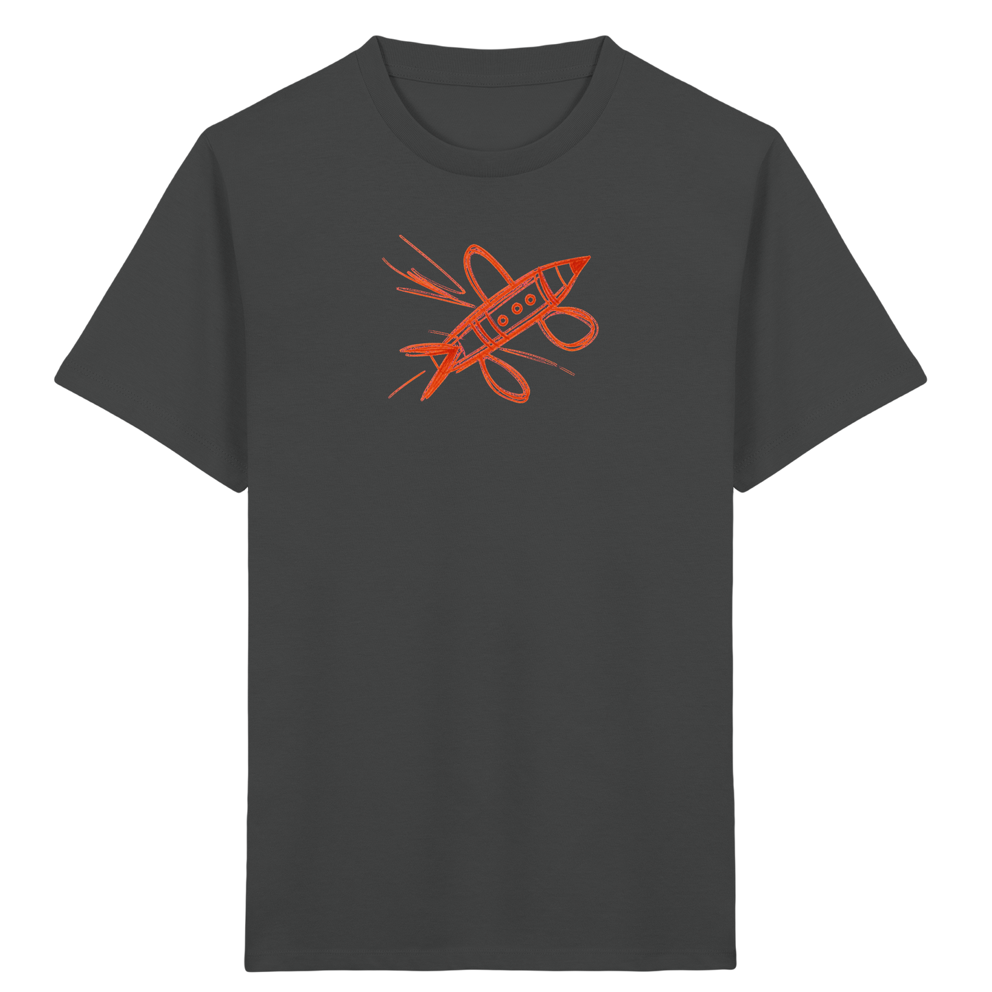 Kupferne Bleistiftrakete für Kinder - Kinder Bio T-Shirt