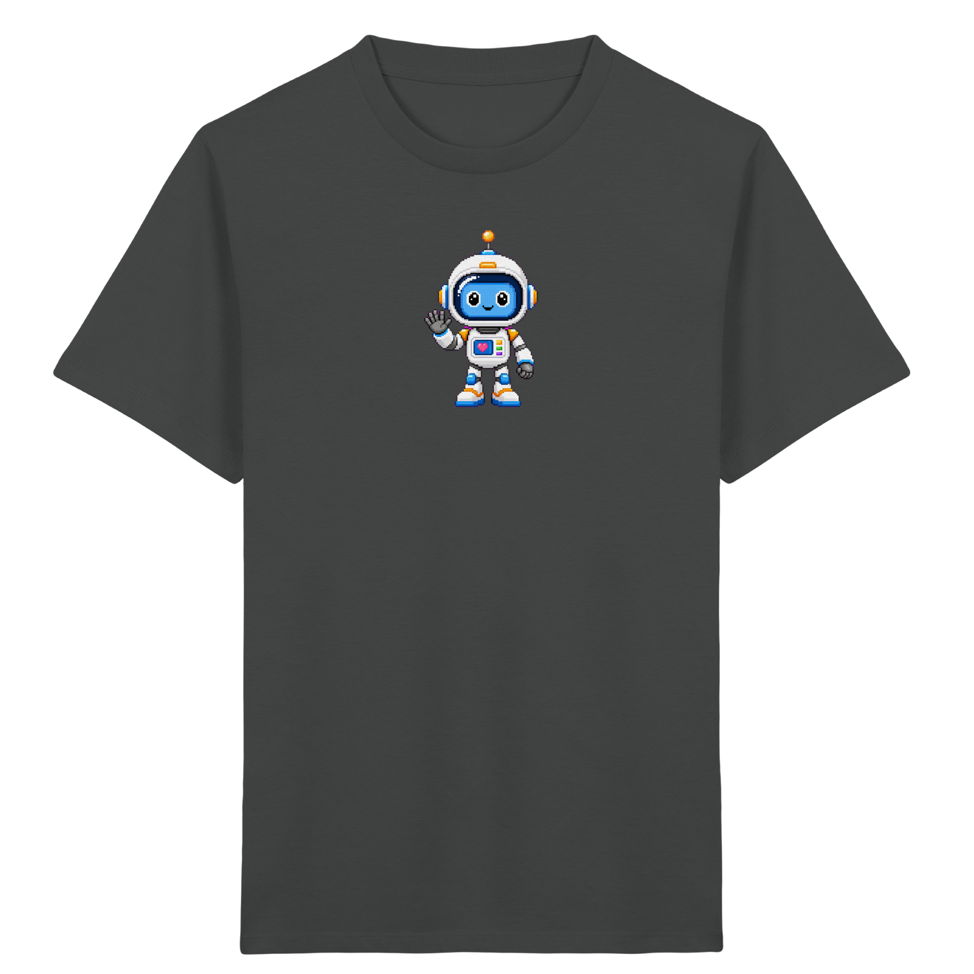 Roboter-Astronaut: Pixel-Herz-Weltraum-Shirt - Kinder T-Shirt