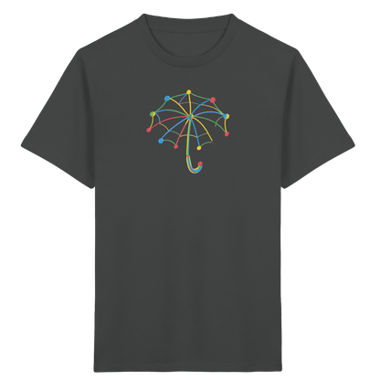 Bunter Farbpunkt Regenschirm - Kinder Bio T-Shirt