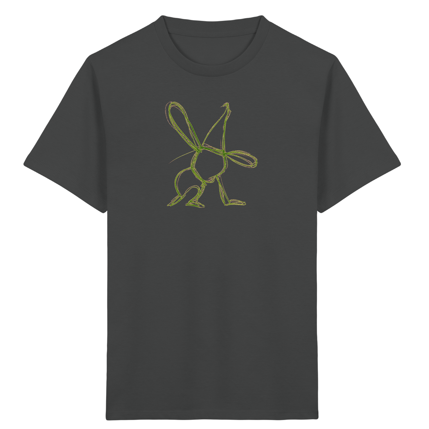 Moosgrüner Wackelhase mit Schultüte - Kinder Bio T-Shirt