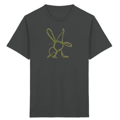 Moosgrüner Wackelhase mit Schultüte - Kinder Bio T-Shirt