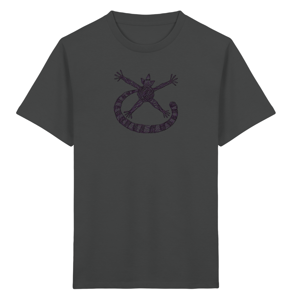 Lemur von oben gezeichnet - Kinder Bio T-Shirt