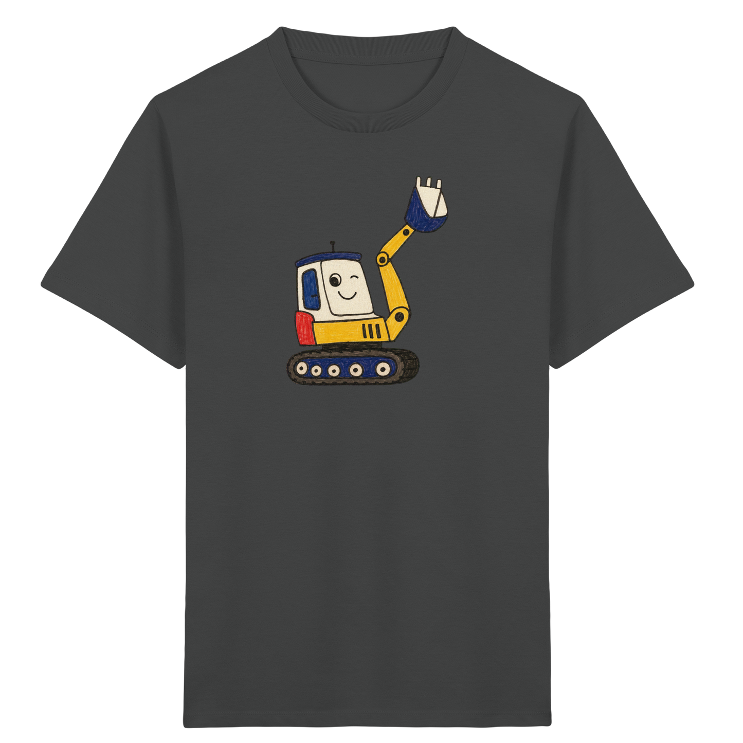 Fröhliches Bagger T-Shirt für Kinder - Kinder Bio T-Shirt