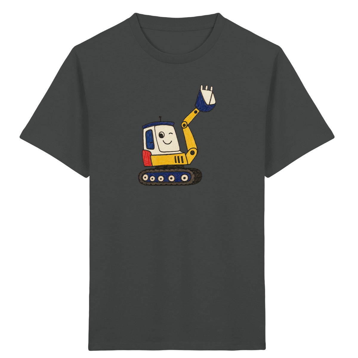 Fröhliches Bagger T-Shirt für Kinder - Kinder Bio T-Shirt