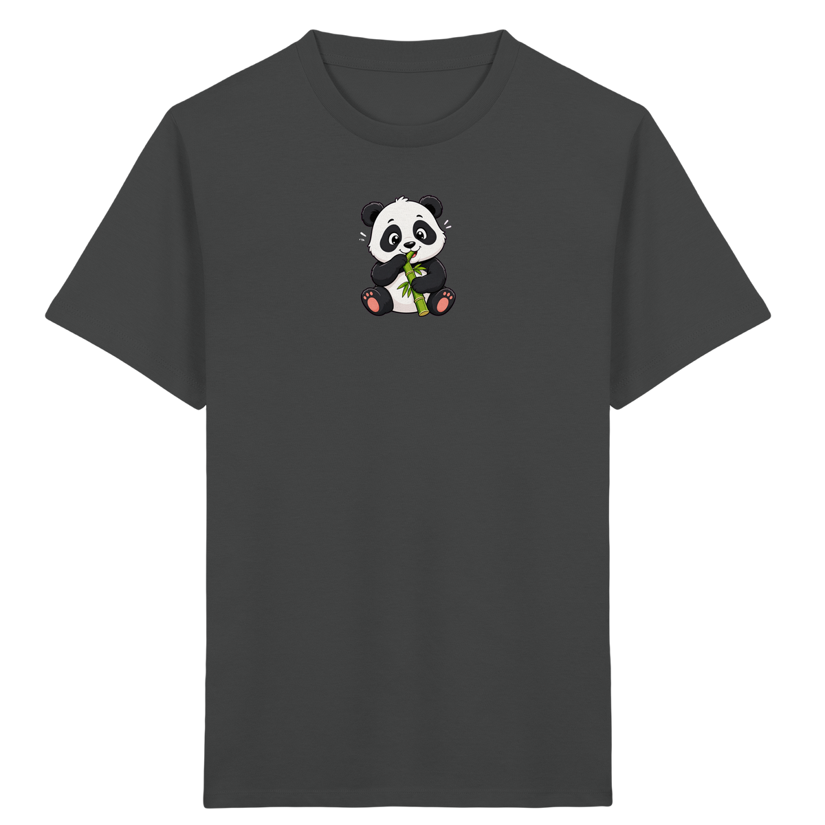 Niedlicher Panda isst Bambus T-Shirt - Kinder Bio T-Shirt