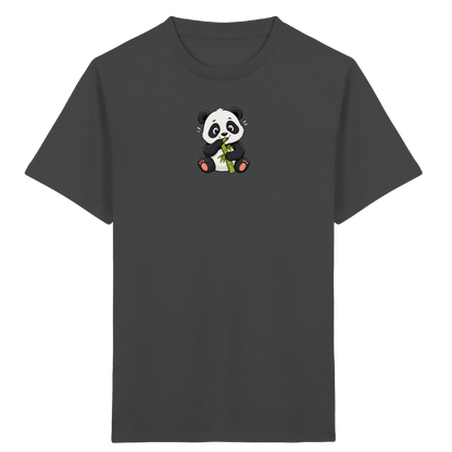 Niedlicher Panda isst Bambus T-Shirt - Kinder Bio T-Shirt