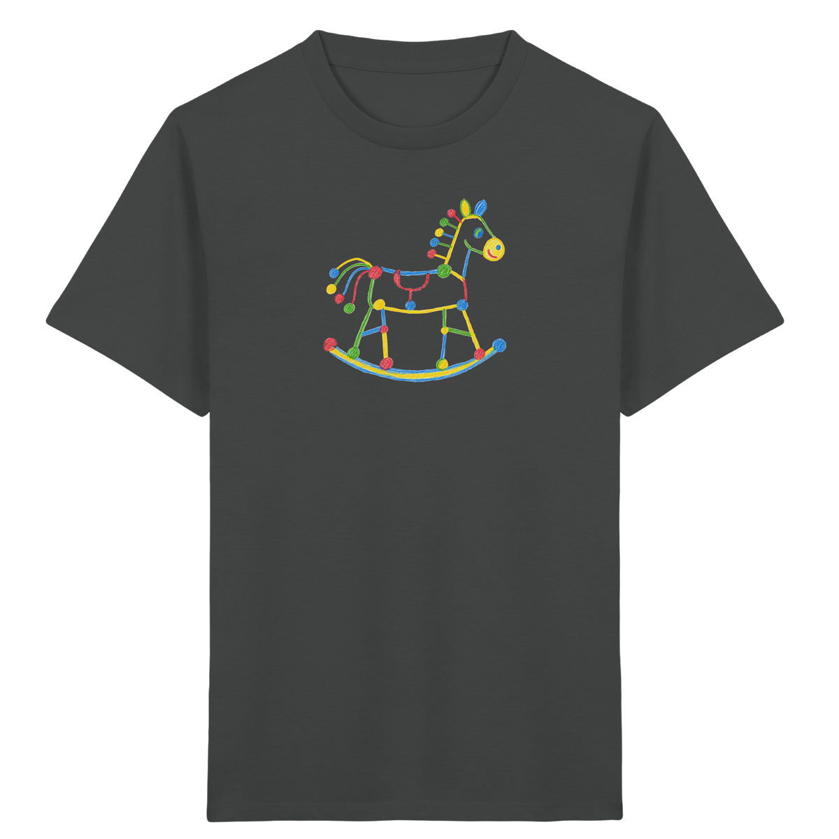 Farbpunkt Schaukelpferd Kinder Shirt - Kinder Bio T-Shirt