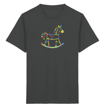 Farbpunkt Schaukelpferd Kinder Shirt - Kinder Bio T-Shirt