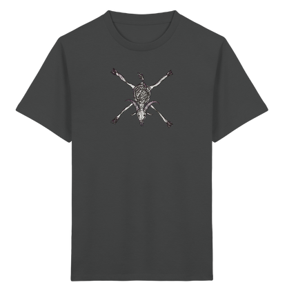 Ziege von oben Kinderzeichnung - Kinder Bio T-Shirt