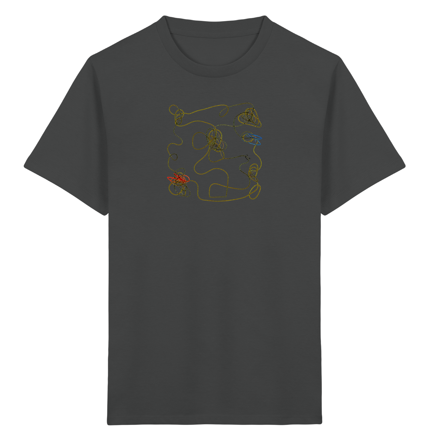 Künstlerisches T-Shirt mit abstraktem Gekritzel - Kinder Bio T-Shirt