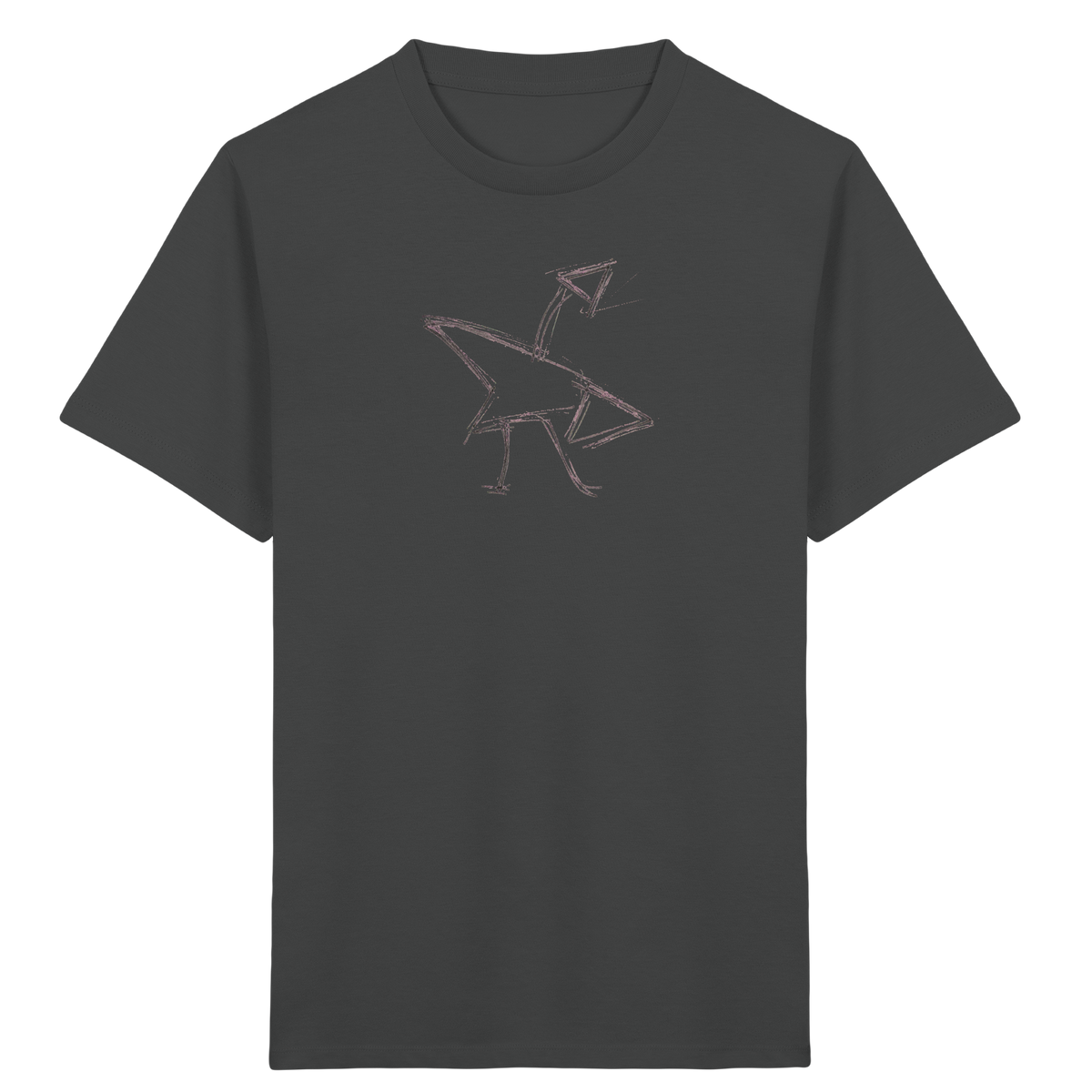 Graphitgrauer Strichvogel Kinder T-Shirt - Kinder Bio T-Shirt