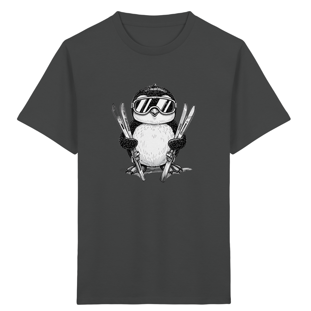Pinguin auf Skiern: Vintage Kinder T-Shirt - Kinder Bio T-Shirt