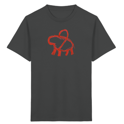 Rostbraunes Capybara mit Ranzen - Kinder Bio T-Shirt