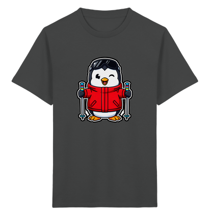 Fröhlicher Pinguin Ski Abenteuer Shirt - Kinder Bio T-Shirt
