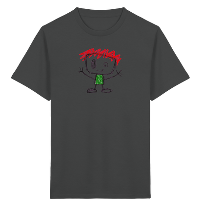 Kritzelkopf mit rotem Strubbelkamm - Kinder Bio T-Shirt