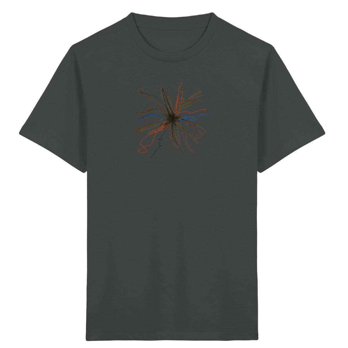 Dynamisches Kunst T-Shirt mit Strahlen - Kinder Bio T-Shirt