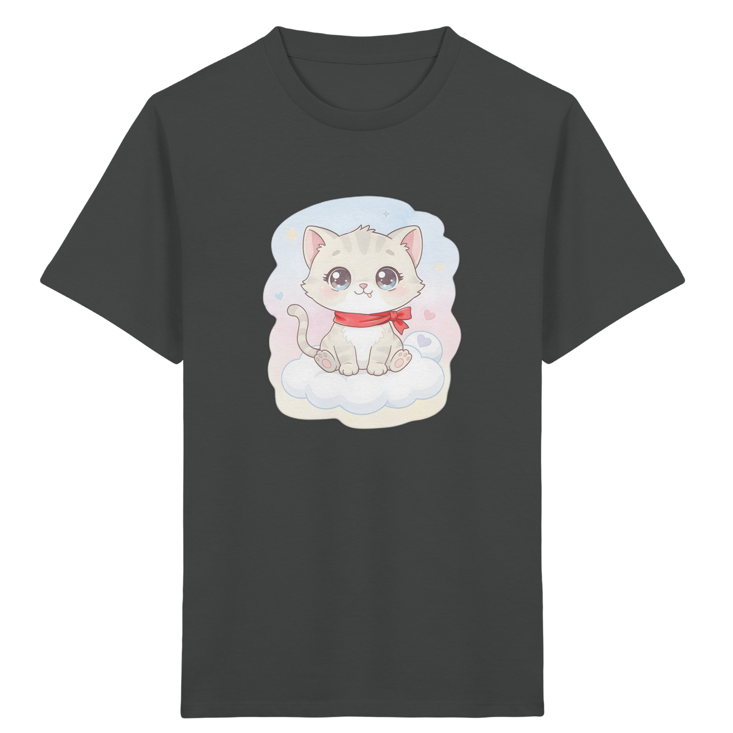 Katze auf Wolke: Süßes Mädchen T-Shirt