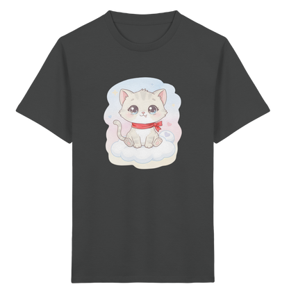 Kinder-T-Shirt mit Katze auf einer Wolke