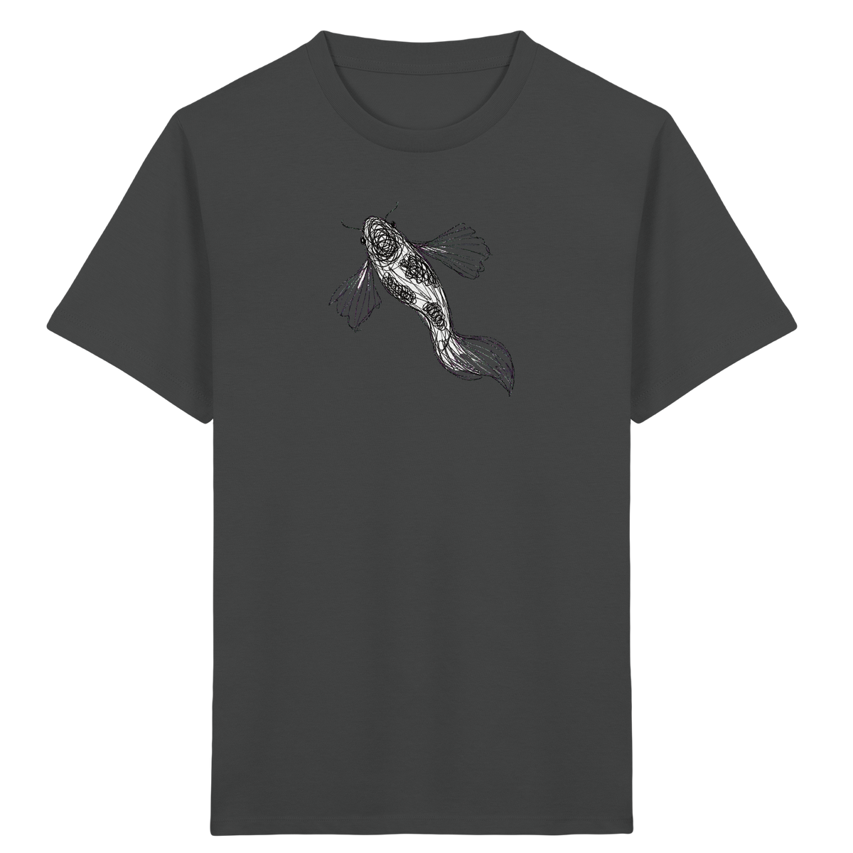 Koi von oben gezeichnet - Kinder Bio T-Shirt