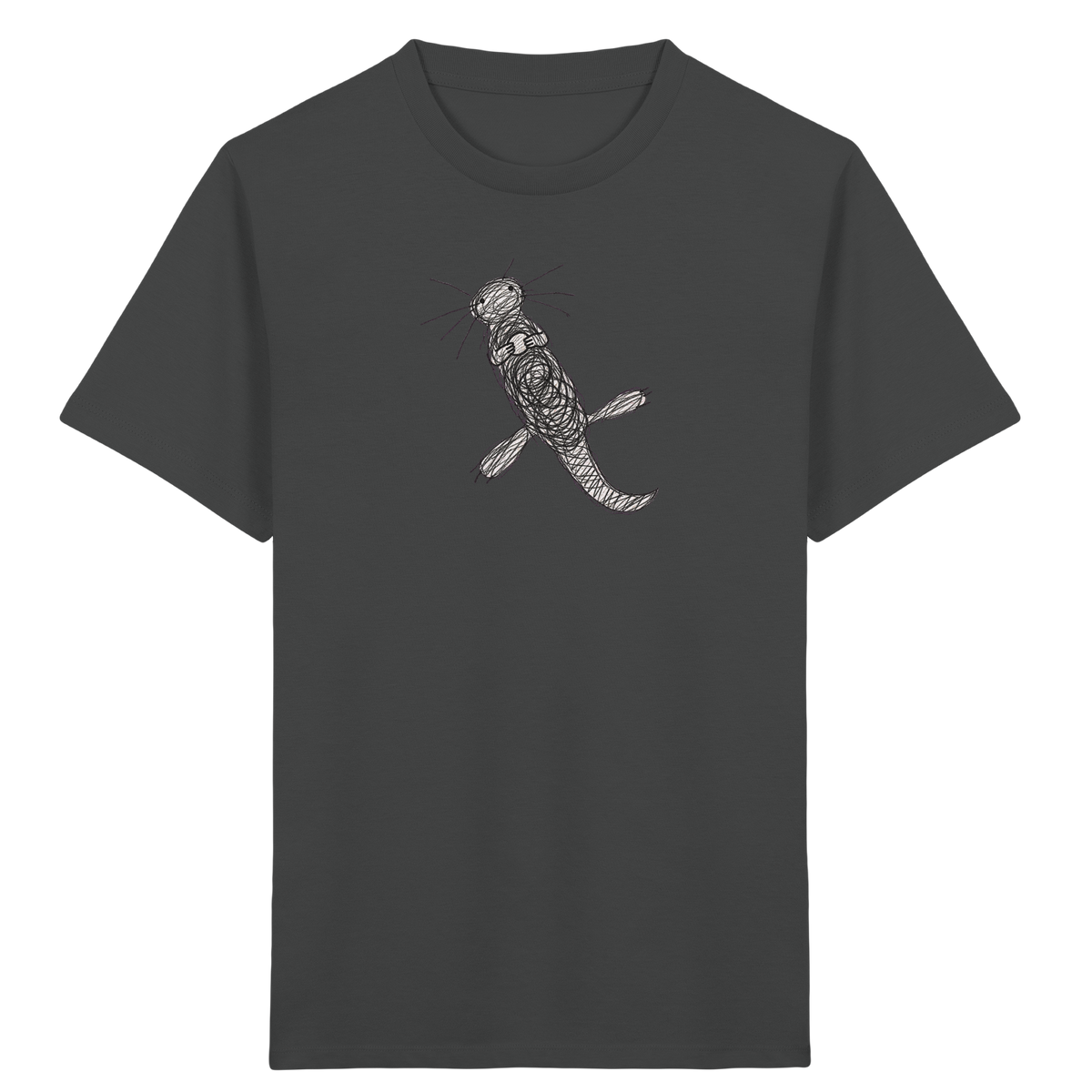 Otter von oben gezeichnet - Kinder Bio T-Shirt