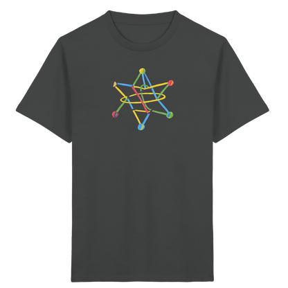 Buntes Sternobjekt Kinderzeichnung - Kinder Bio T-Shirt
