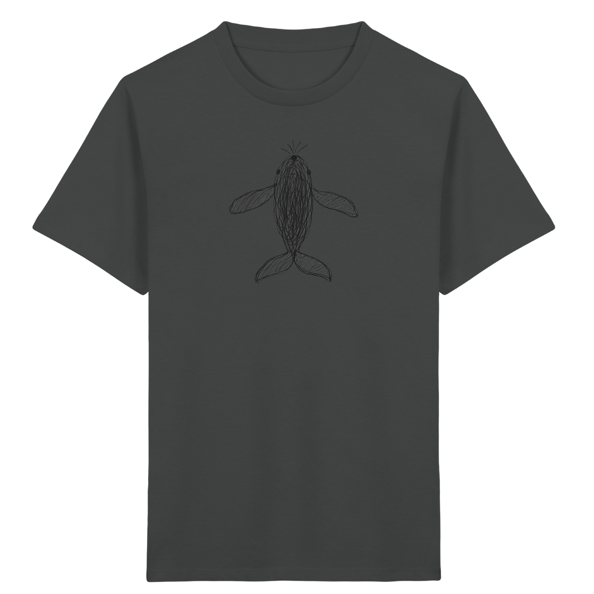 Wal von oben gezeichnet - Kinder Bio T-Shirt