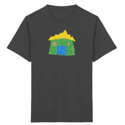 Grünes Haus mit Stufendach - Kinder Bio T-Shirt