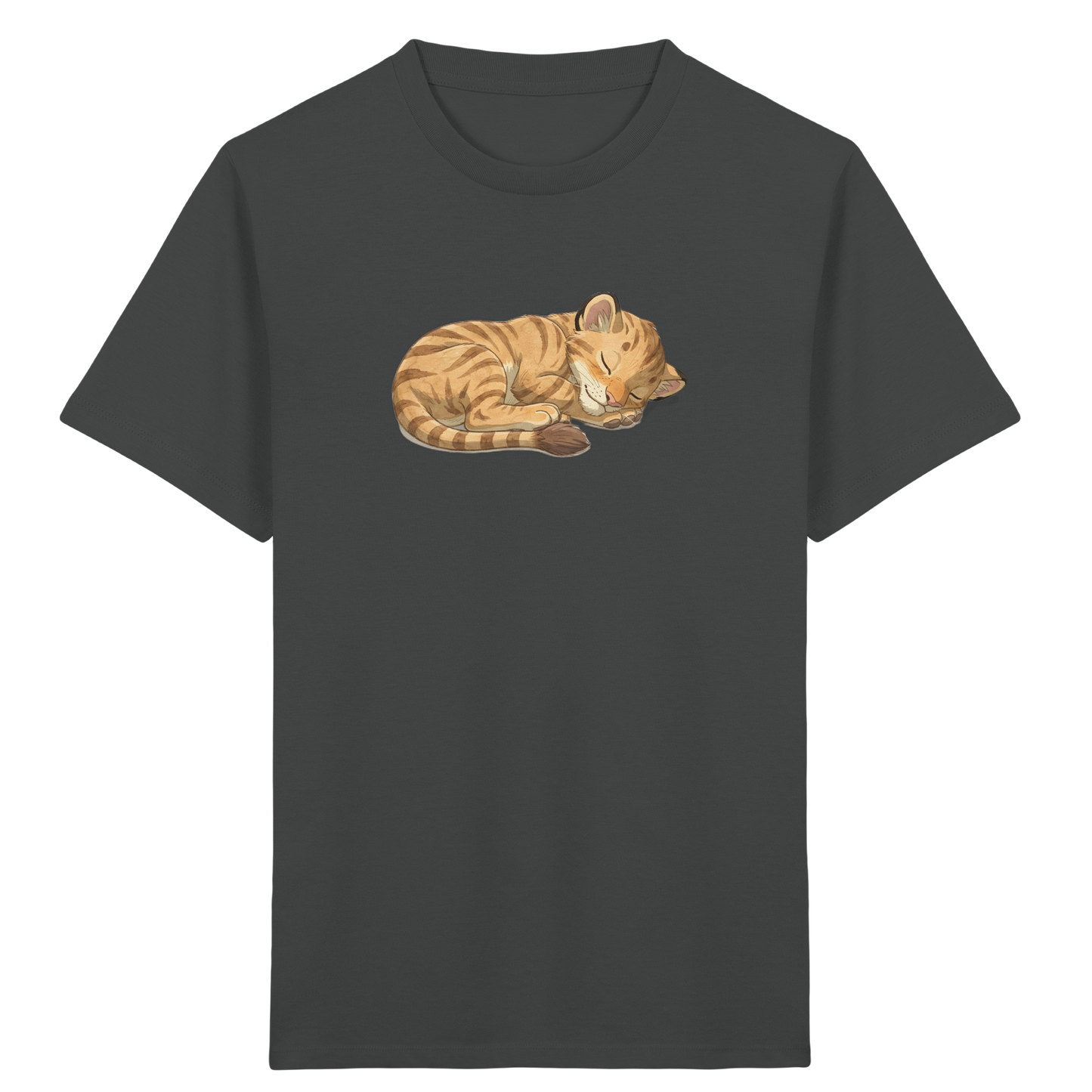 Schlafende Katze: Kuscheliges T-Shirt für Kinder