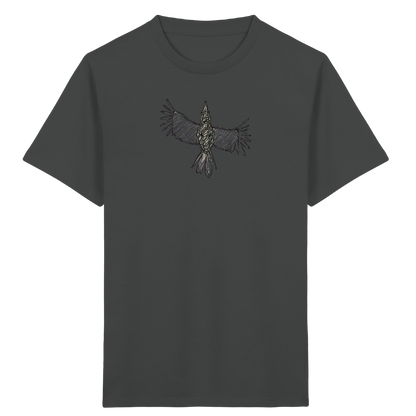 Rabe von oben gezeichnet - Kinder Bio T-Shirt