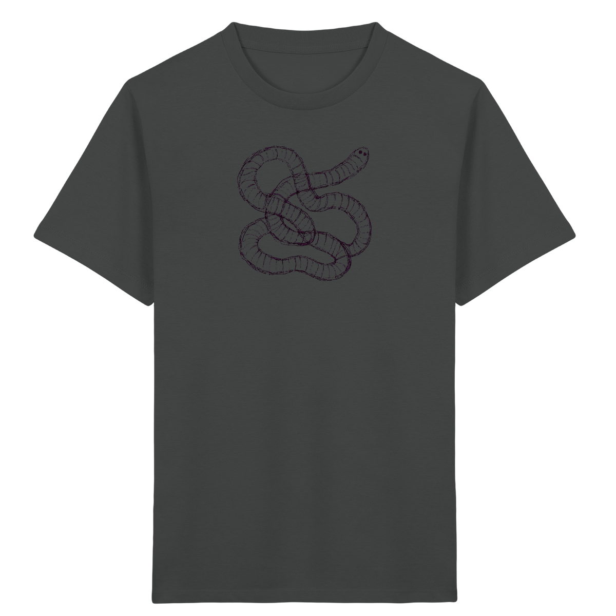 Regenwurm von oben gezeichnet - Kinder Bio T-Shirt