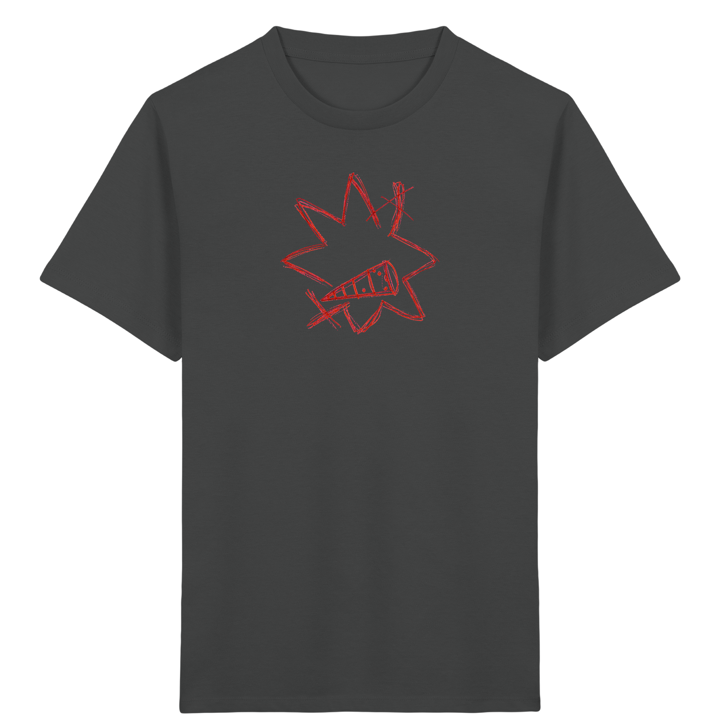Dunkelroter Mutstern zur Einschulung - Kinder Bio T-Shirt