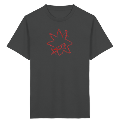 Dunkelroter Mutstern zur Einschulung - Kinder Bio T-Shirt