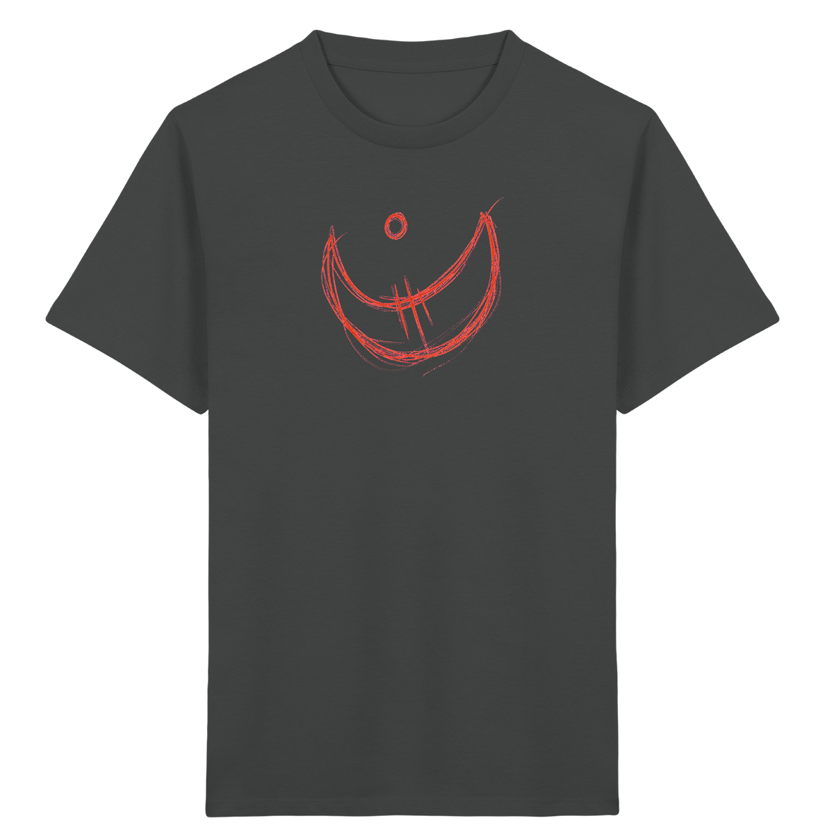 Korallroter Krakelmond für Kinder - Kinder Bio T-Shirt