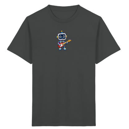 Pixel Roboter rockt E-Gitarre - Kinder T-Shirt