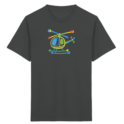 Bunter Farbpunkt Hubschrauber - Kinder Bio T-Shirt