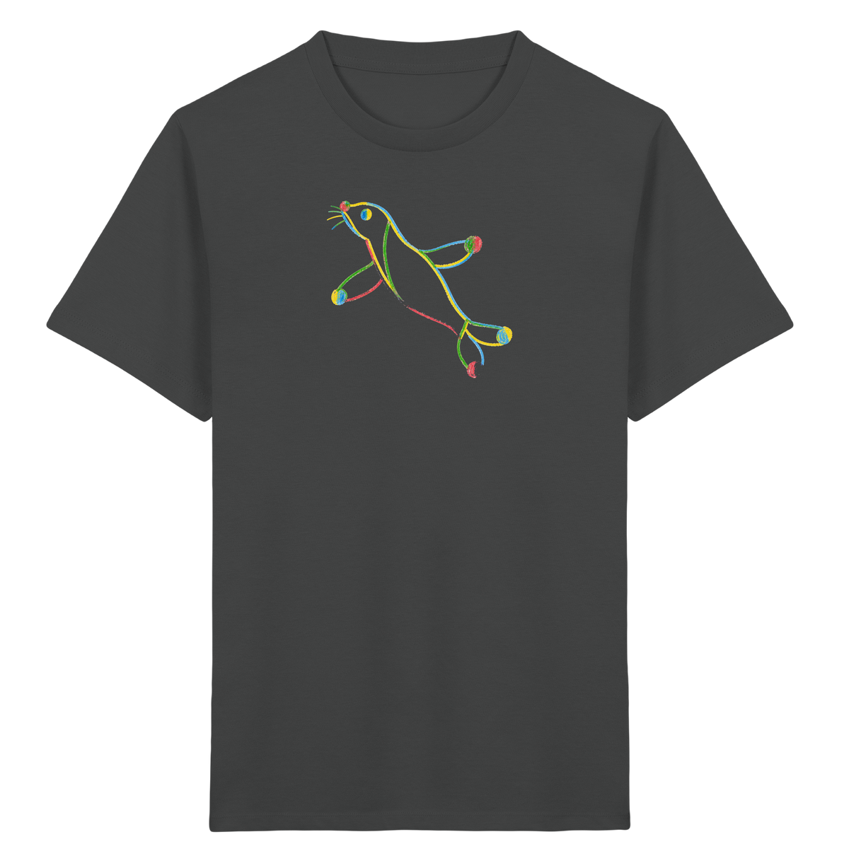 Bunte Farbpunkt Robbe Kinder - Kinder Bio T-Shirt
