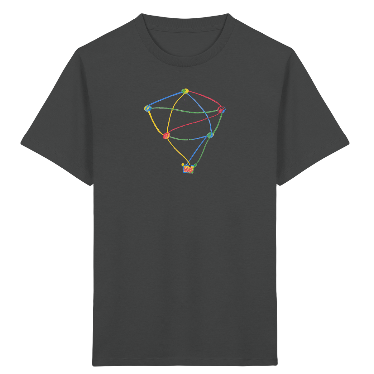 Farbpunkt Heißluftballon Kinder Shirt - Kinder Bio T-Shirt