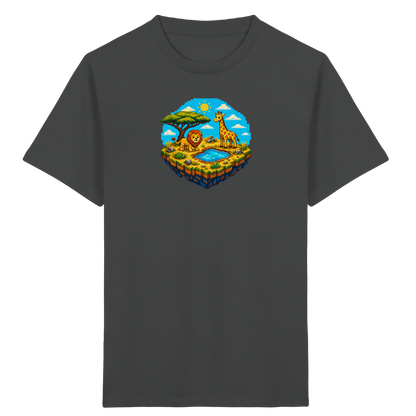 Verspieltes Pixel Safari T-Shirt Kinder - Kinder Bio T-Shirt