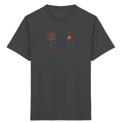 Verspieltes Kinder T-Shirt Garten Motiv - Kinder Bio T-Shirt