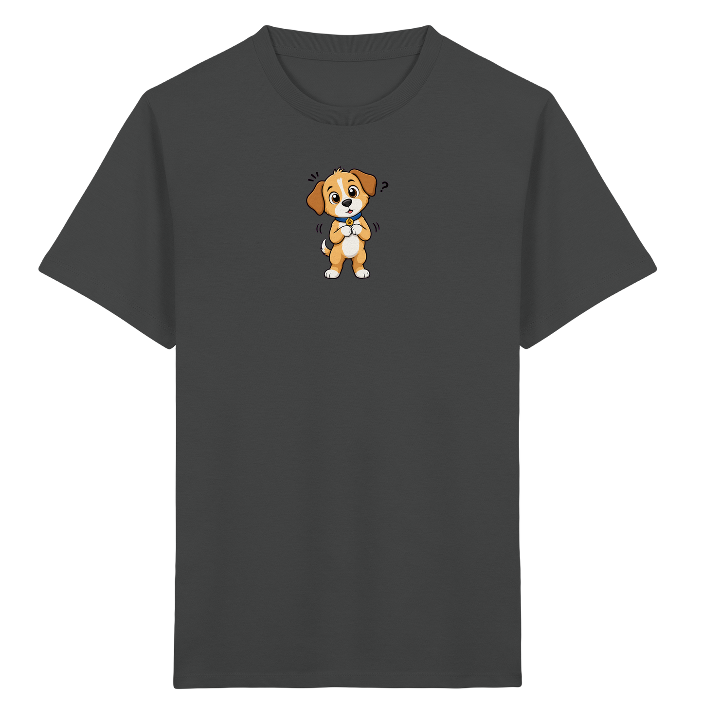 Niedlicher Welpe: Überrascht auf T-Shirt - Kinder Bio T-Shirt
