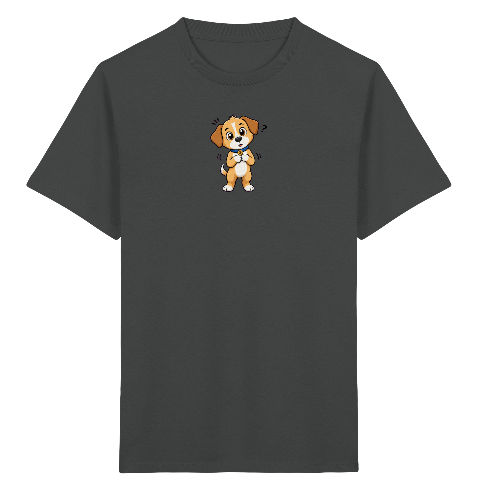Niedlicher Welpe: Überrascht auf T-Shirt - Kinder Bio T-Shirt