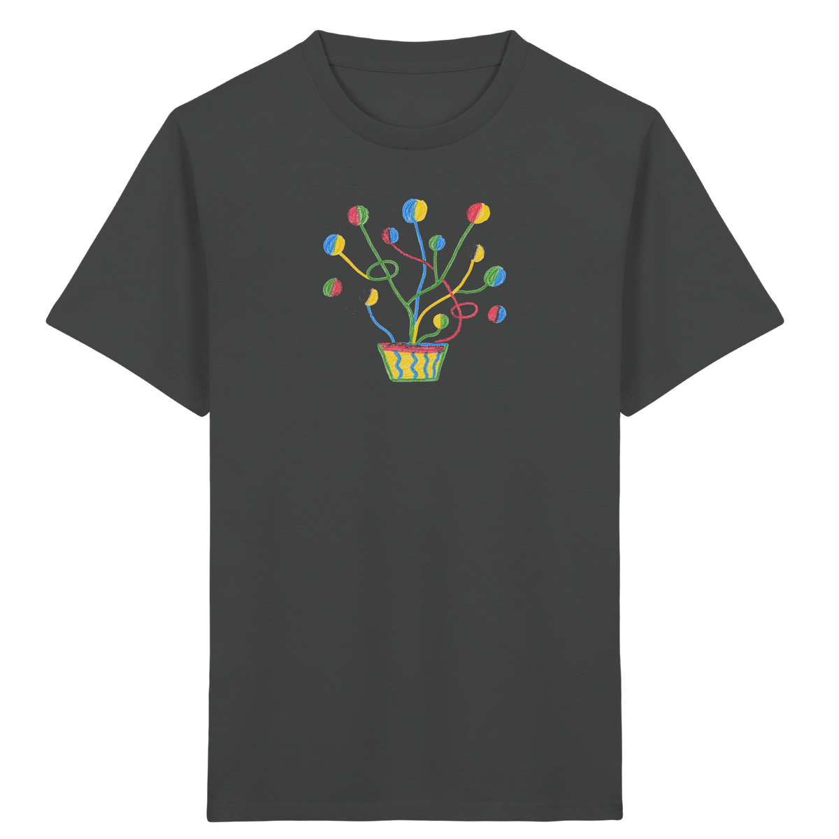 Bunte Fantasie Pflanze - Kinder Bio T-Shirt