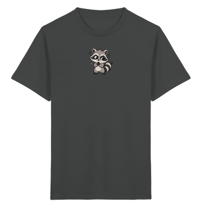 Niedlicher Waschbär Comic T-Shirt für Kinder - Kinder Bio T-Shirt