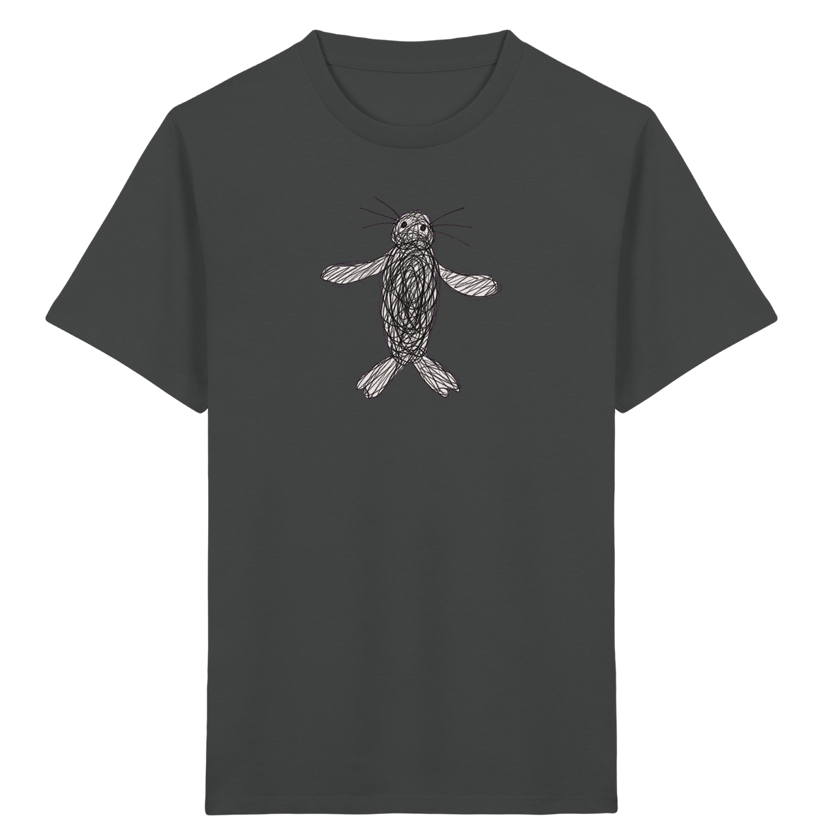 Robbe von oben gezeichnet - Kinder Bio T-Shirt