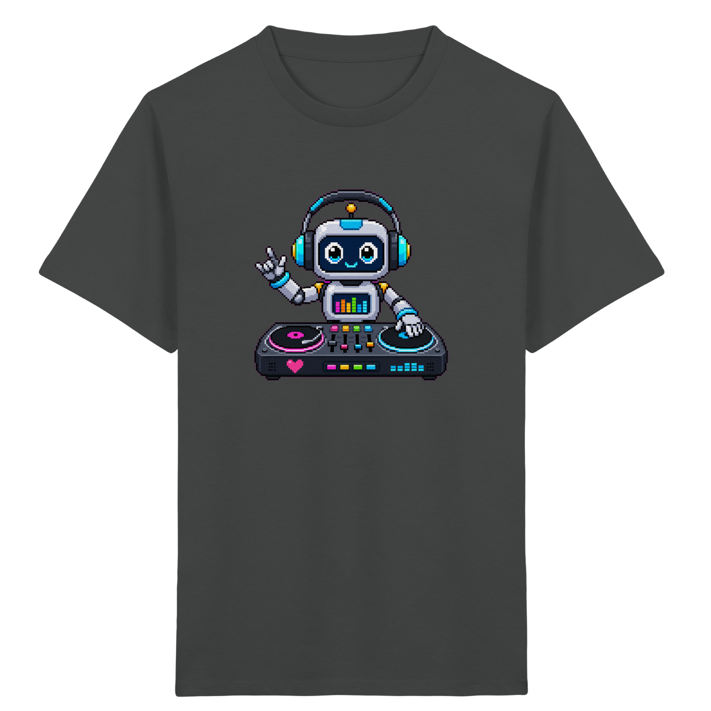Pixel Roboter DJ: Buntes Kinder T-Shirt - Kinder T-Shirt