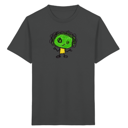 Kritzelkopf mit Zopfkranz - Kinder Bio T-Shirt
