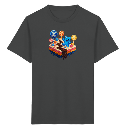 Pixel Gummibärchen auf süßer Insel - Kinder Bio T-Shirt